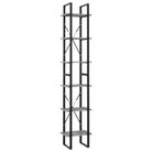 vidaXL 6-Tier Book Cabinet Concrete Gray 15.7"x11.8"x82.7" Engineered Wood