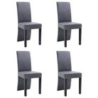 vidaXL Dining Chairs 4 pcs Gray Faux Suede Leather