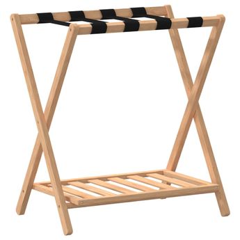 vidaXL Luggage Rack 26.8"x15"x22.8" Bamboo