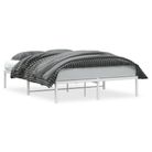 vidaXL Metal Bed Frame without Mattress White 140x200cm
