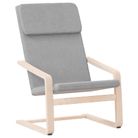 vidaXL Relaxing Chair Light Gray Fabric