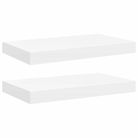 vidaXL Floating Wall Shelves 2 pcs White 40x23x3.8 cm MDF
