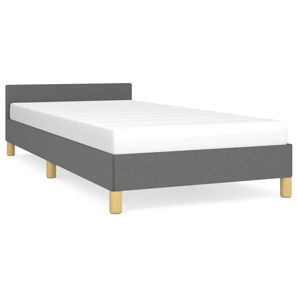 vidaXL Bed Frame without Mattress Dark Gray Twin XL Fabric