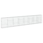 vidaXL Gabion Basket with Cover 800x50x150 cm Galvanised Iron