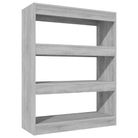 vidaXL Book Cabinet/Room Divider Grey Sonoma 80x30x103 cm Engineered wood