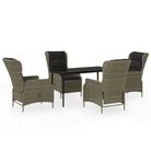vidaXL 5 Piece Patio Dining Set Brown