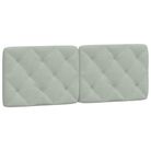 vidaXL Headboard Cushion Light Grey 137 cm Velvet