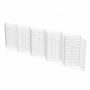vidaXL Gabion Basket Galvanised Steel 300x30x100 cm