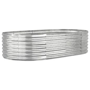 vidaXL Garden Raised Bed Galvanized Steel 59.8"x31.5"x14.2" Silver