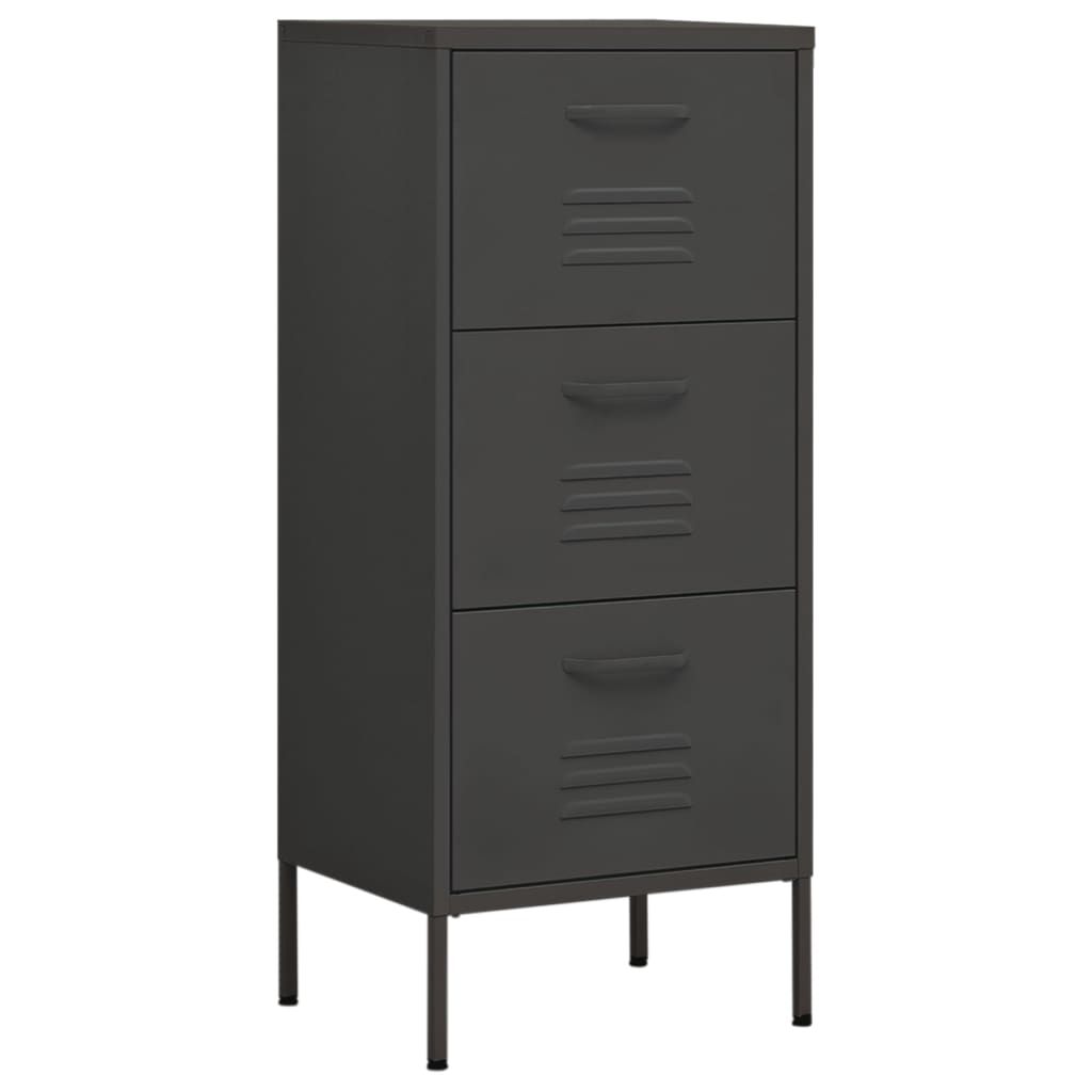vidaXL Storage Cabinet Anthracite 16.7"x13.8"x40" Steel