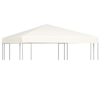 vidaXL Gazebo Top Cover 1 oz/ftÂ² 9.8'x9.8' Cream White