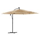 vidaXL Garden Parasol with Steel Pole Brown 105.9"x105.9"x92.5"