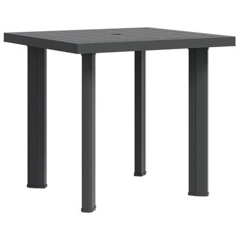 vidaXL Patio Table Anthracite 31.5"x29.5"x28.3" Plastic