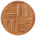 vidaXL Table Top Solid Teak Wood Round 1" 31.5"