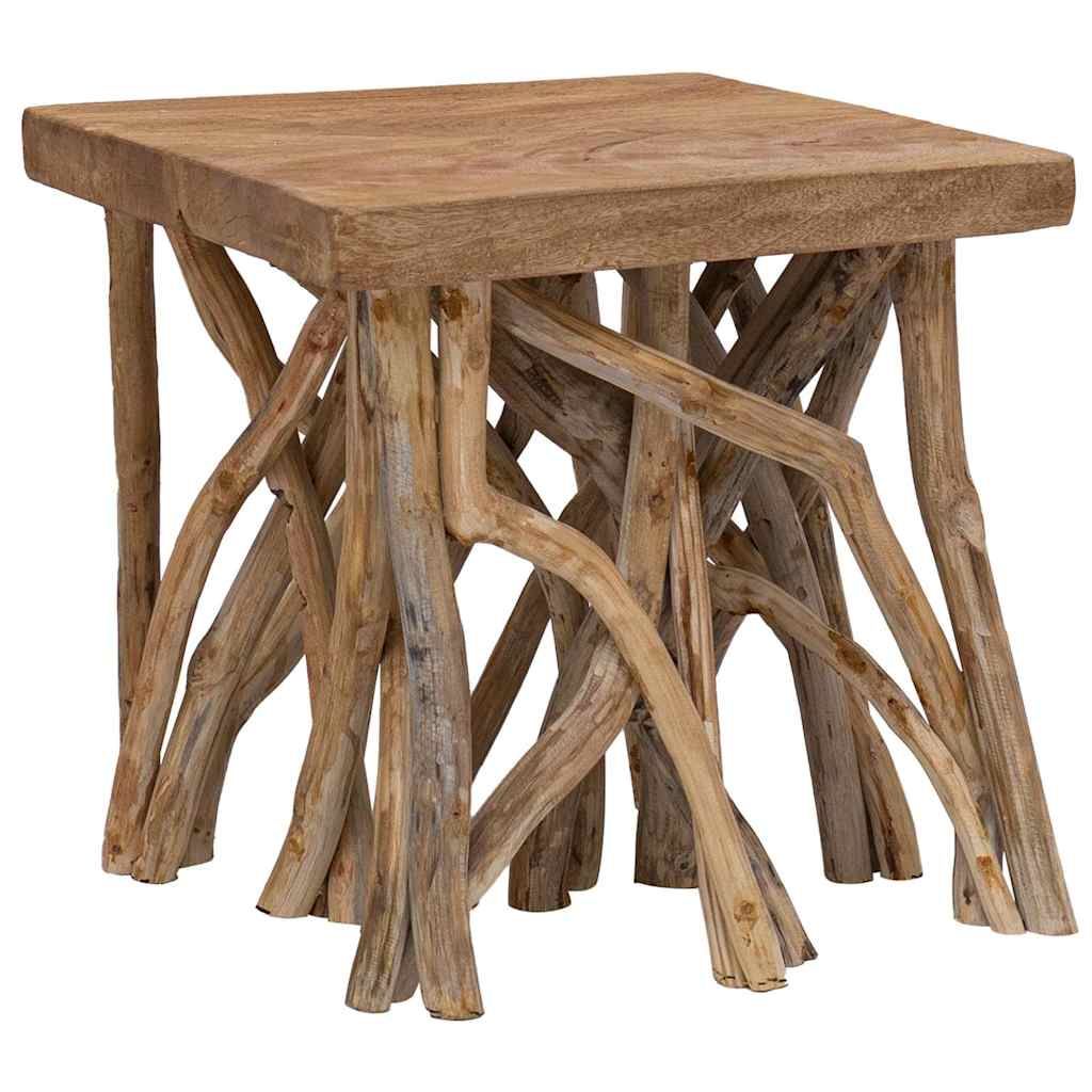 vidaXL Log Coffee Table 15.7"x15.7"x15.7" Mixed Recycled Wood