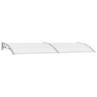 vidaXL Door Canopy Grey and Transparent 300x75 cm PC