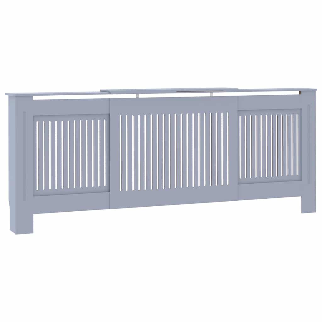 vidaXL Engineered Wood Radiator Cover Gray 80.7"