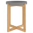 vidaXL Coffee Table Grey 41x41x48.5cm Engineered Wood&Solid Wood Pine