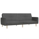 vidaXL 2-Seater Sofa Bed Dark Gray Fabric