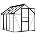 vidaXL Greenhouse with Base Frame Anthracite Aluminum 51.1 ftÂ²