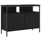 vidaXL Bathroom Sink Cabinet Black 60x30x60 cm Engineered Wood