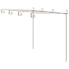vidaXL Garden Pergola Antique Brown 13.1'x9.8'x8.2' Iron