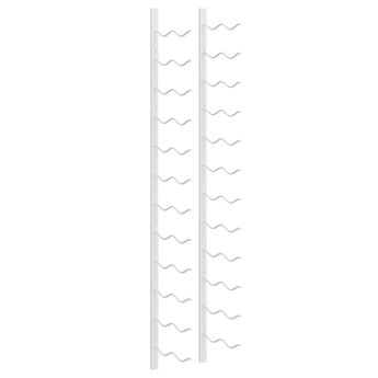 vidaXL Wall Mounted Wine Rack for 24 Bottles White Iron
