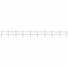 vidaXL Garden Fence with Hoop Top Steel 1603.5x100 cm Black