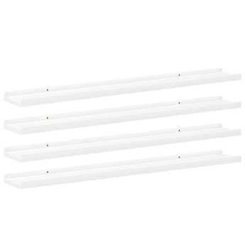 vidaXL Wall Shelves 4 pcs White 39.4"x3.5"x1.2"