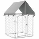 vidaXL Outdoor Dog Kennel with Roof 39.4"x39.4"x59.1"