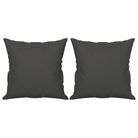 vidaXL Throw Pillows 2 pcs Dark Grey 40x40 cm Microfibre Fabric