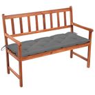 vidaXL Patio Bench with Cushion 47.2" Solid Acacia Wood