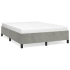 vidaXL Bed Frame without Mattress Light Gray 59.8"x79.9" Queen Velvet