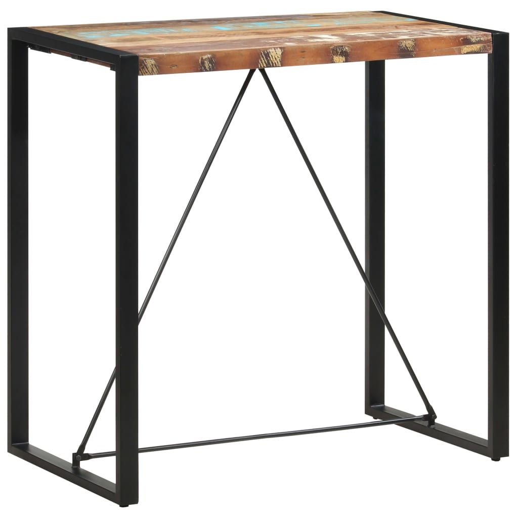 vidaXL Bar Table 110x60x110 cm Solid Reclaimed Wood
