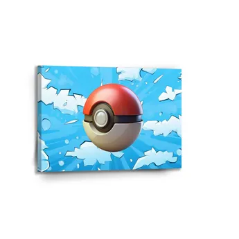 Sablio Obraz Pokemon ball Obloha - 90x60 cm