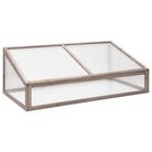vidaXL Greenhouse Gray 43.3"x22.0"x15.4" Fir Wood