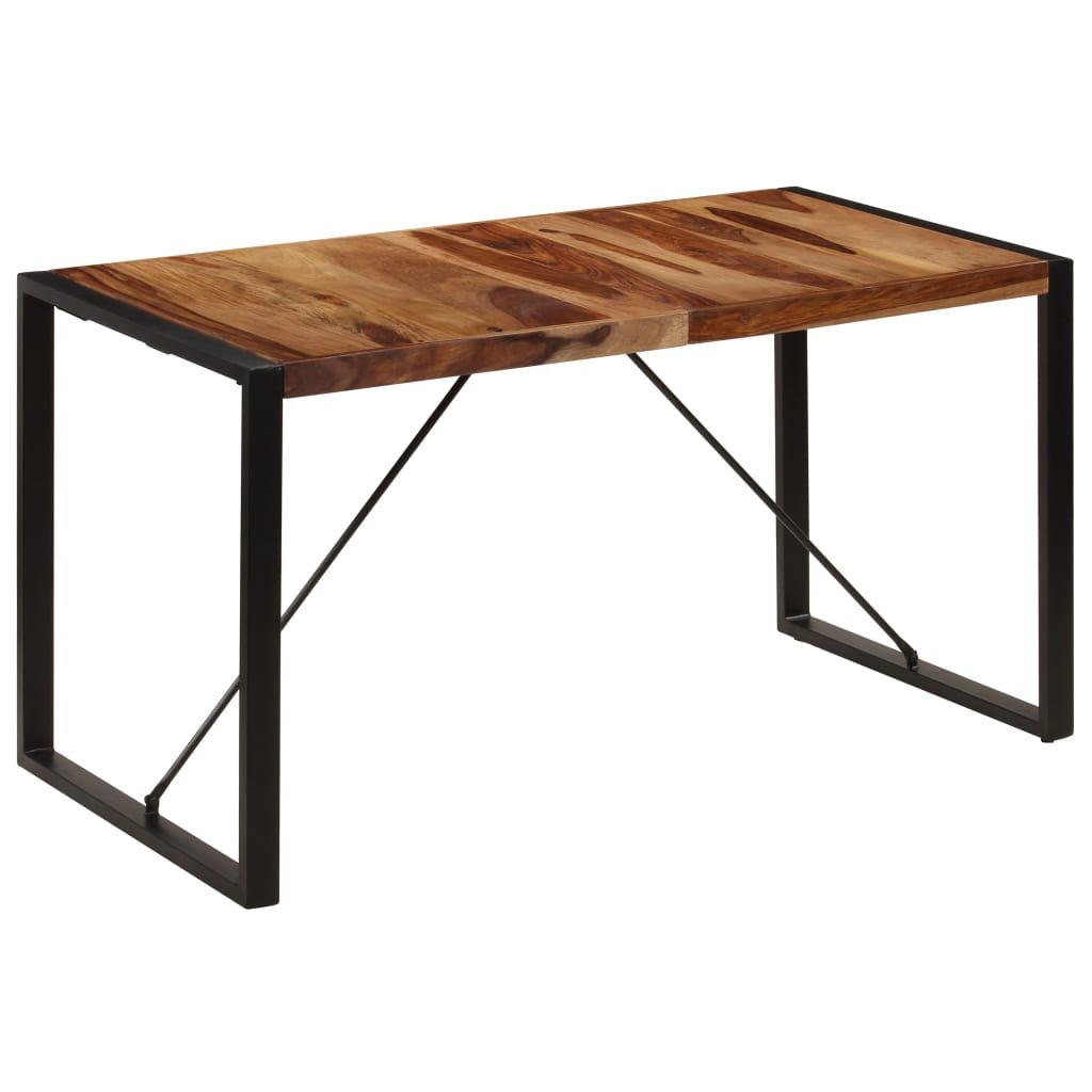 vidaXL Dining Table 55.1"x27.6"x29.5" Solid Acacia Wood