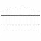 vidaXL Garden Fence Woerden with Spear Top Steel 170x100 cm Black
