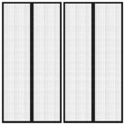 vidaXL Insect Door Curtains 2 pcs with Magnet Blocks Black 86.6x39.4"