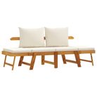 vidaXL Patio Bench with Cushions 2-in-1 Solid Wood Acacia