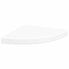 vidaXL Floating Corner Shelf White 35x35x3.8 cm MDF
