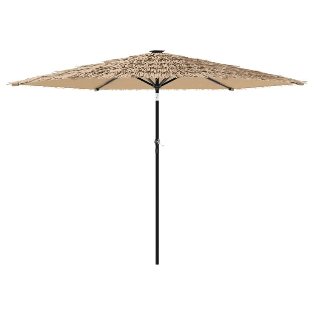 vidaXL Garden Parasol with Steel Pole Brown 113.4"x113.4"x88.6"