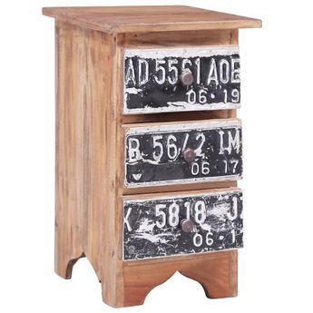 vidaXL Bedside Cabinet 30x30x51 cm Solid Mahogany Wood