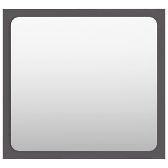 vidaXL Bathroom Mirror Gray 15.7"x0.6"x14.6" Engineered Wood