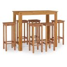 vidaXL 7 Piece Patio Bar Set Solid Wood Acacia