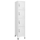 vidaXL Locker Cabinet with 4 Compartments 15"x17.7"x70.9"