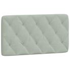 vidaXL Headboard Cushion Light Gray 39.4" Velvet