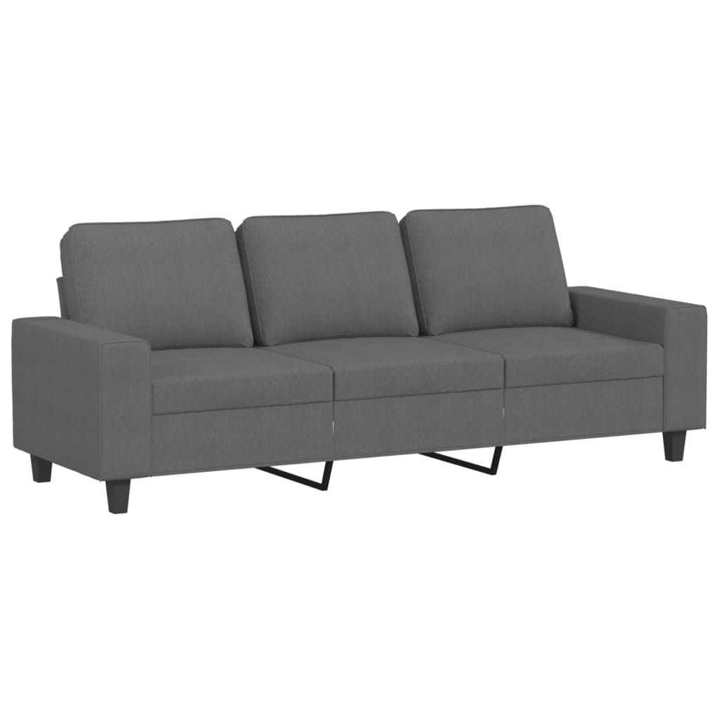 vidaXL 3-Seater Sofa Dark Gray 70.9" Fabric