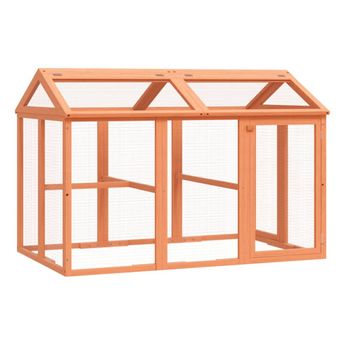 vidaXL Run Box Brown 55.5"x37"x40.9" Solid Wood Pine