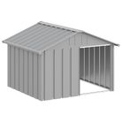 vidaXL Dog House Gray 45.9"x40.6"x32.1" Galvanized Steel